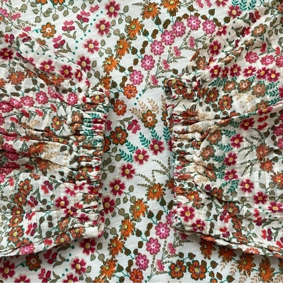 Loft Garden Shimmer Tie Back Mixed Media Top Size XS NWT - Picture 6 of 13